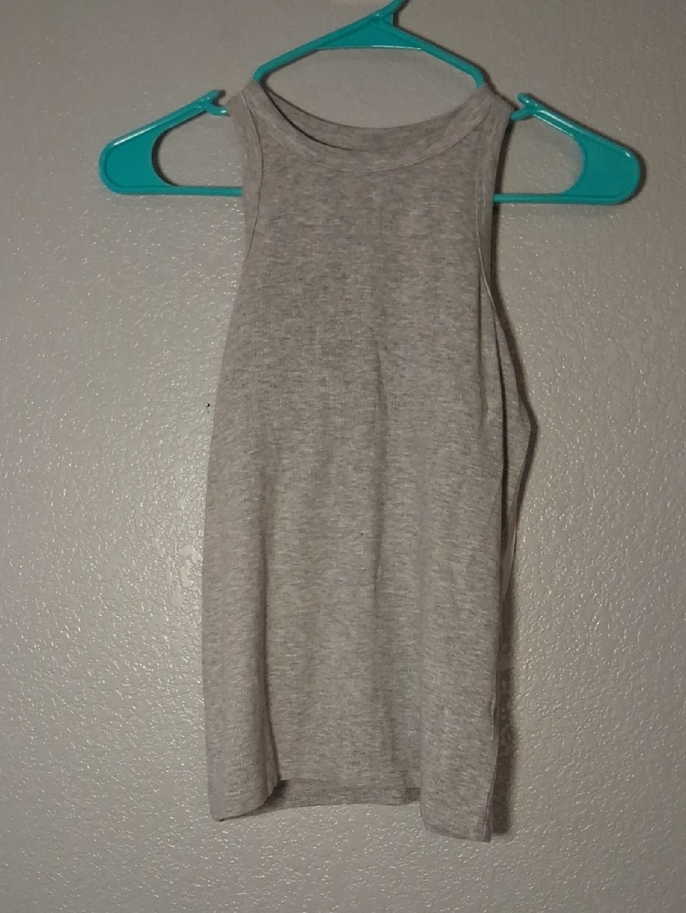 Spiritual Gangster Light Gray Ribbed High-Neck Tank